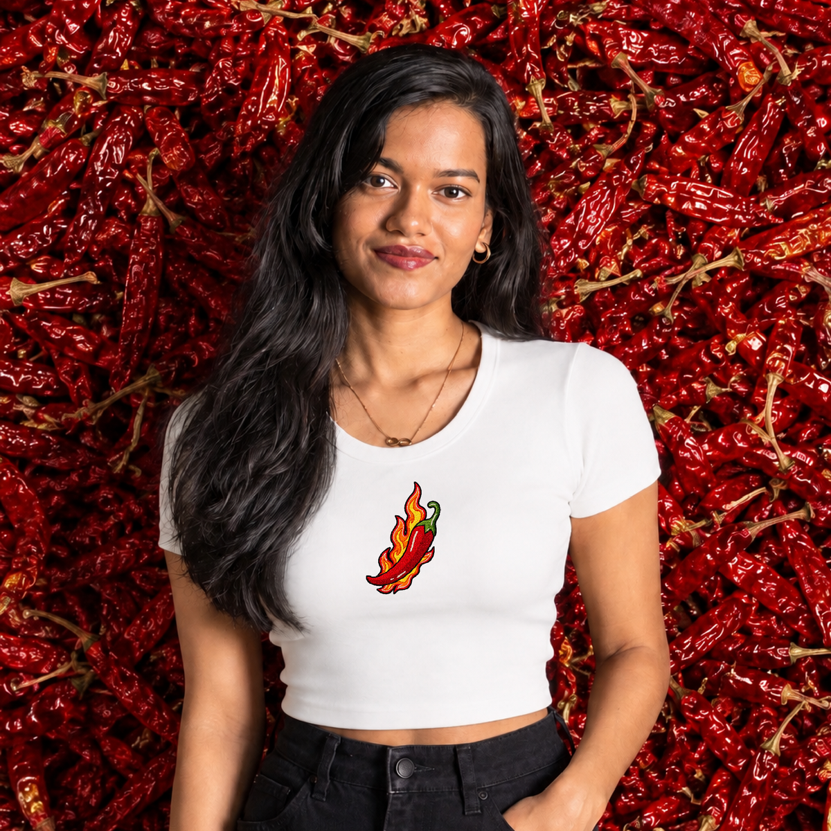 Mirchi Crop Top