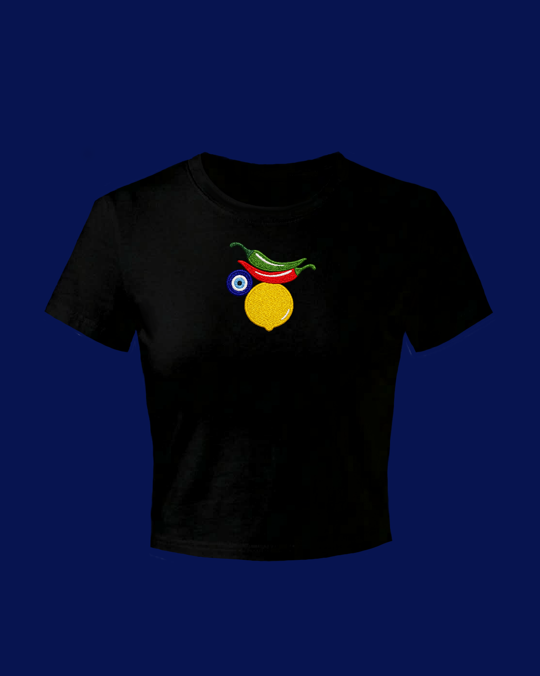 No Naazar Crop Top (Embroidery)