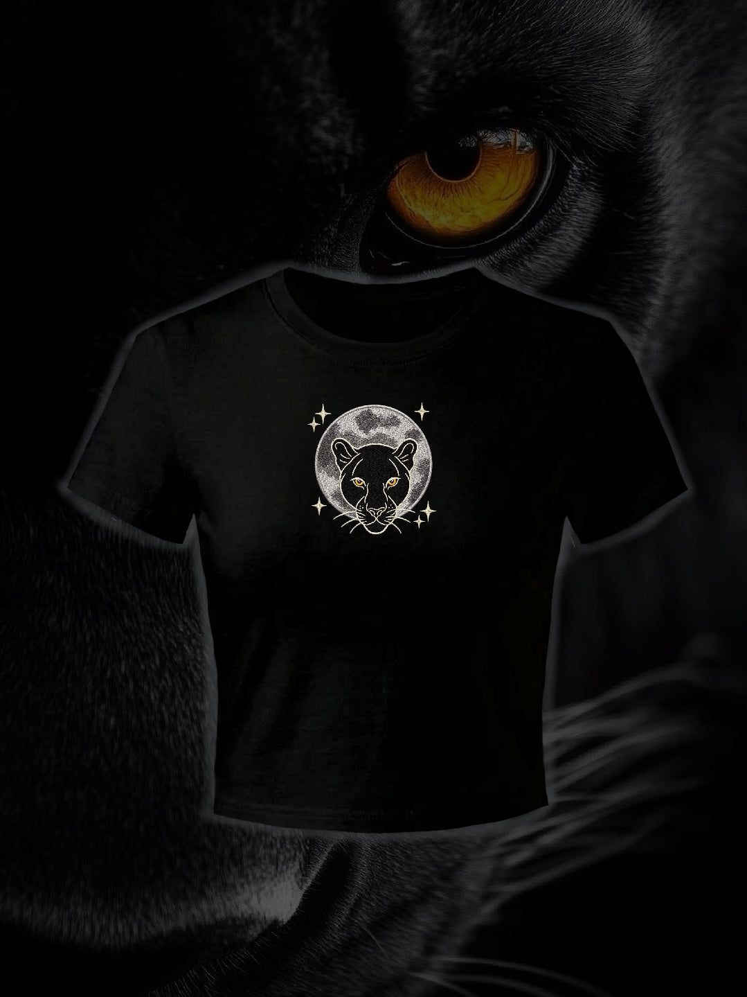 Panther Crop Top (Embroidery)