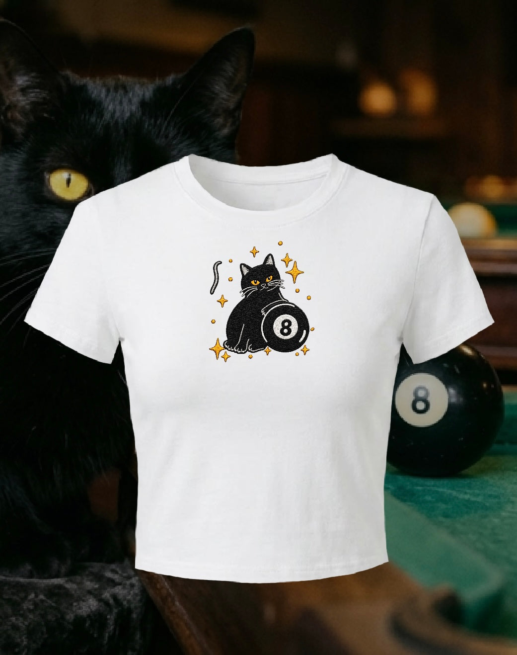 Cat Crop Top (Embroidery)