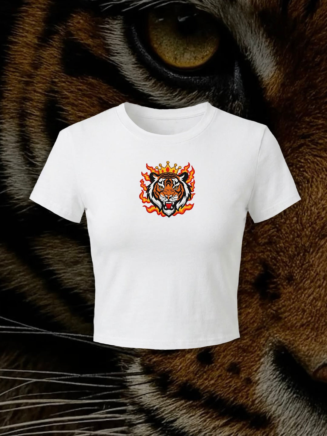Tiger King Crop Top (Embroidery)