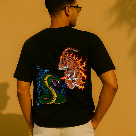“Naaghra” Tiger & Snake T-shirt