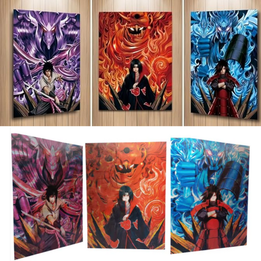 Itachi Sasuke Madara Susanoo 3D Holographic Poster